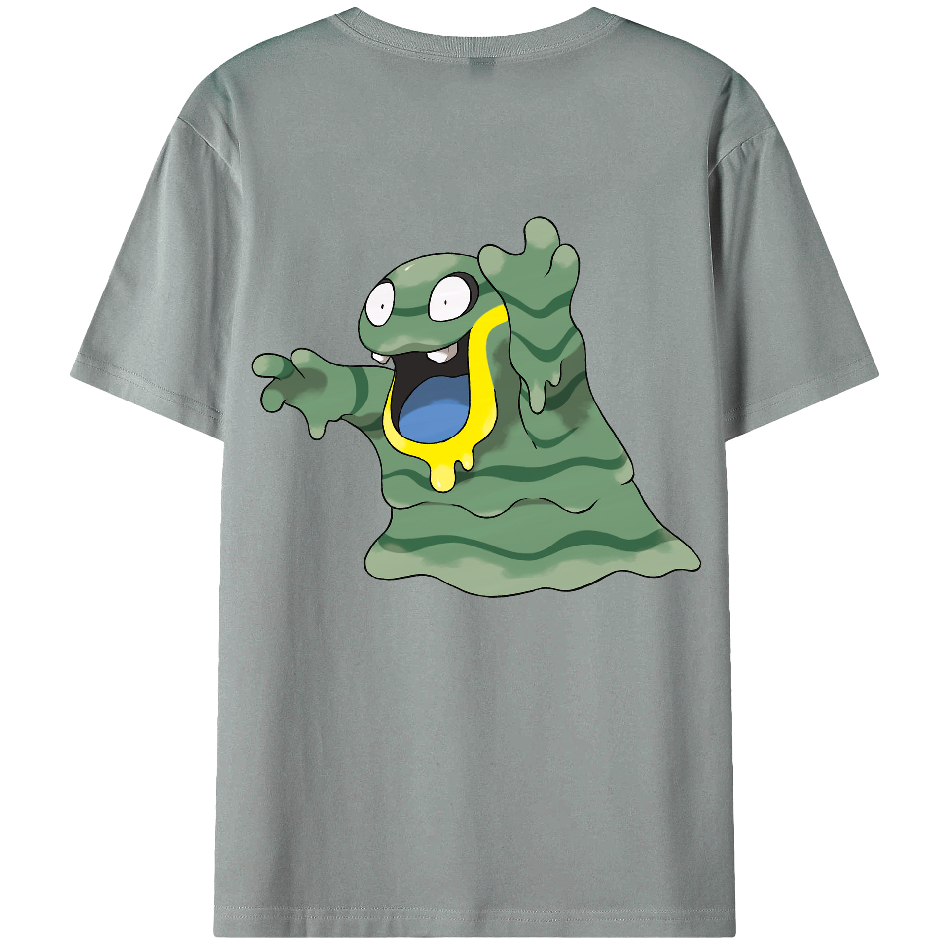 （画像用） ポケットモンスター Pokémon 綿100％ メンズ半袖Tシャツ（バックプリント） 通気性